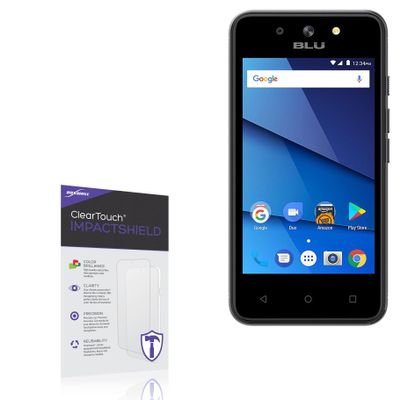 BoxWave Screen Protector Compatible With BLU Dash L4 LTE - ClearTouch ImpactShield (2-Pack), Impenetrable Screen Protector Flexible Film