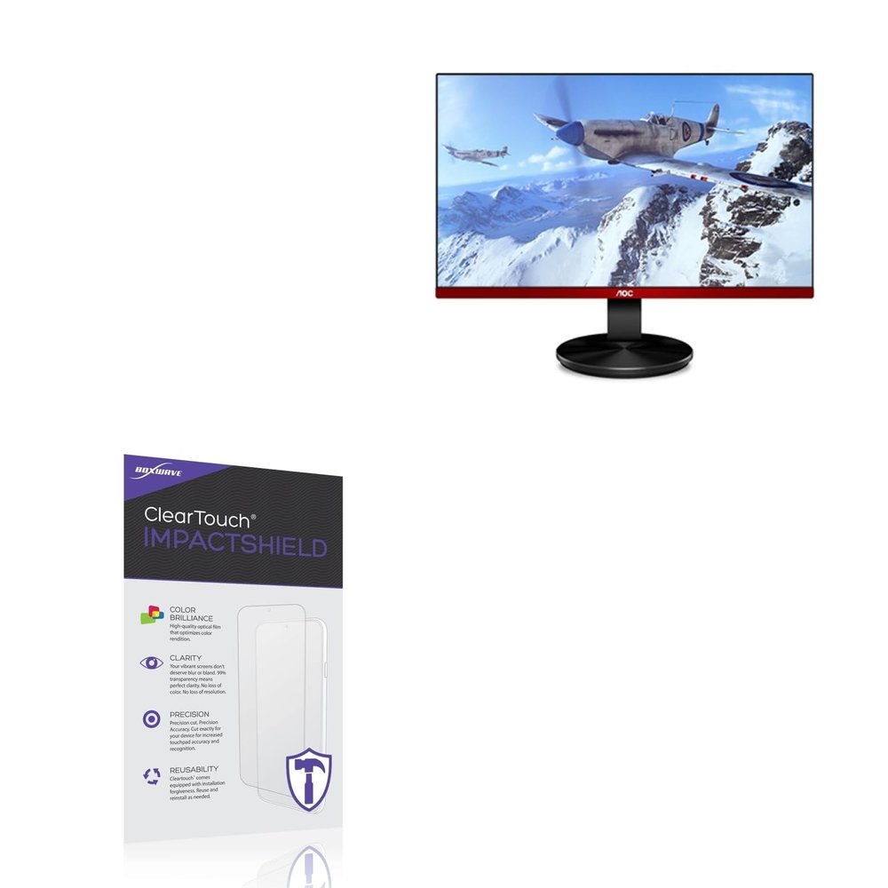BoxWave Screen Protector Compatible With AOC G2590FX - ClearTouch ImpactShield (2-Pack), Impenetrable Screen Protector Flexible Film