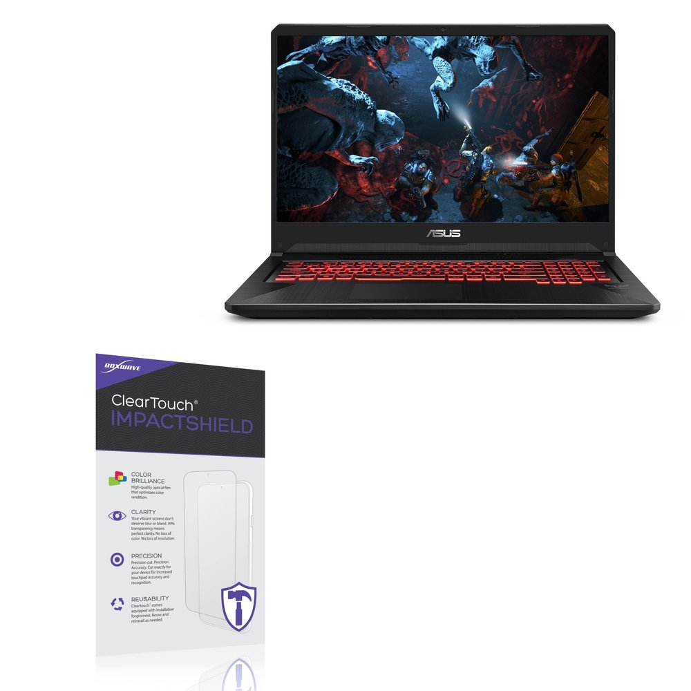 BoxWave Screen Protector Compatible With ASUS TUF Gaming Laptop (17.3 in) - ClearTouch ImpactShield (2-Pack), Impenetrable Screen Protector Flexible Film