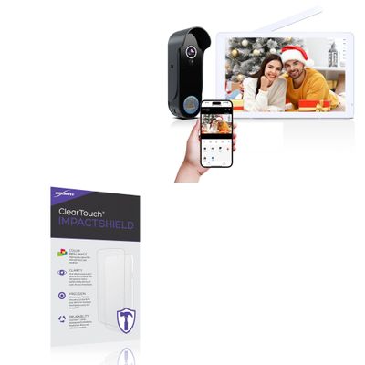 BoxWave Screen Protector Compatible With ACEBELL Wireless Video Intercom System (TL-AH801) (8 in) - ClearTouch ImpactShield (2-Pack), Impenetrable Screen Protector Flexible Film
