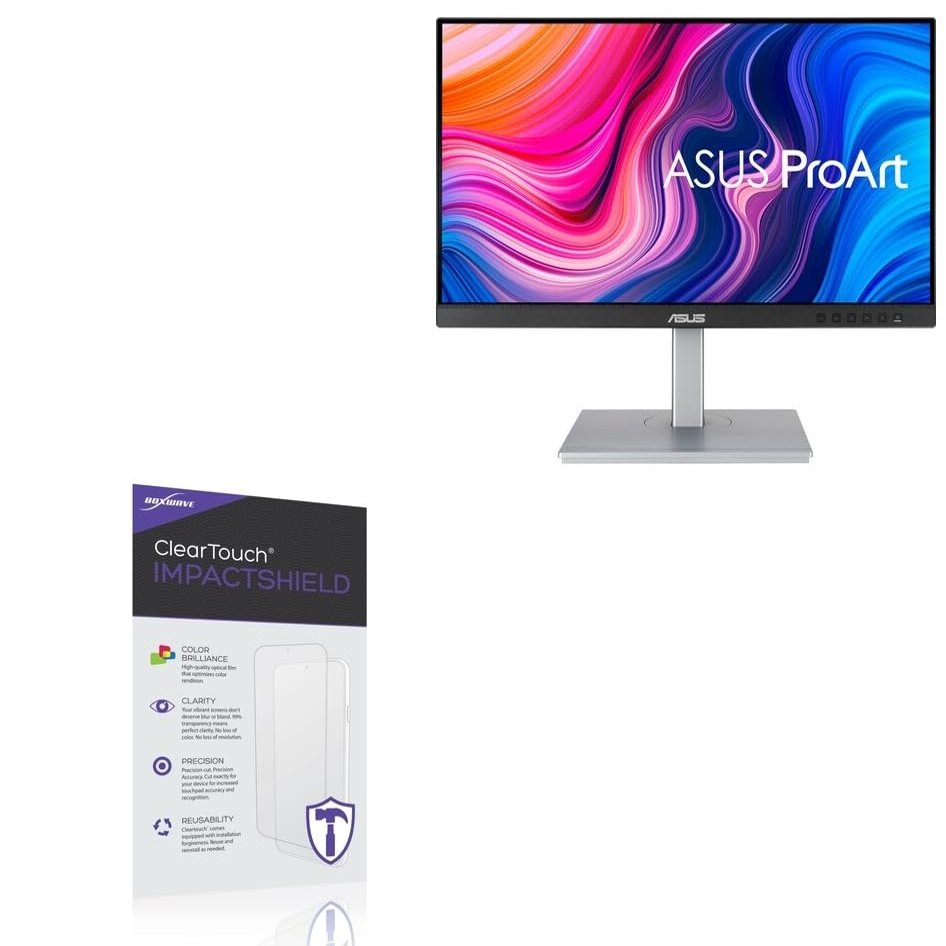 BoxWave Screen Protector Compatible With ASUS ProArt Display (PA247CV) - ClearTouch ImpactShield (2-Pack), Impenetrable Screen Protector Flexible Film