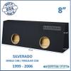 8" X - Large Sealed Sub Box Subwoofer Enclosure 1999-2006 Chevy Single Cab/Regular Cab Speaker Box Ground Shaker view 2