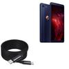 BoxWave Cable Compatible with Smartisan Pro 2S - DirectSync PD Cable (10ft) - USB-C to USB-C (100W), Long Type C Braided Nylon Alloy Fast Charge - Jet Black view 1