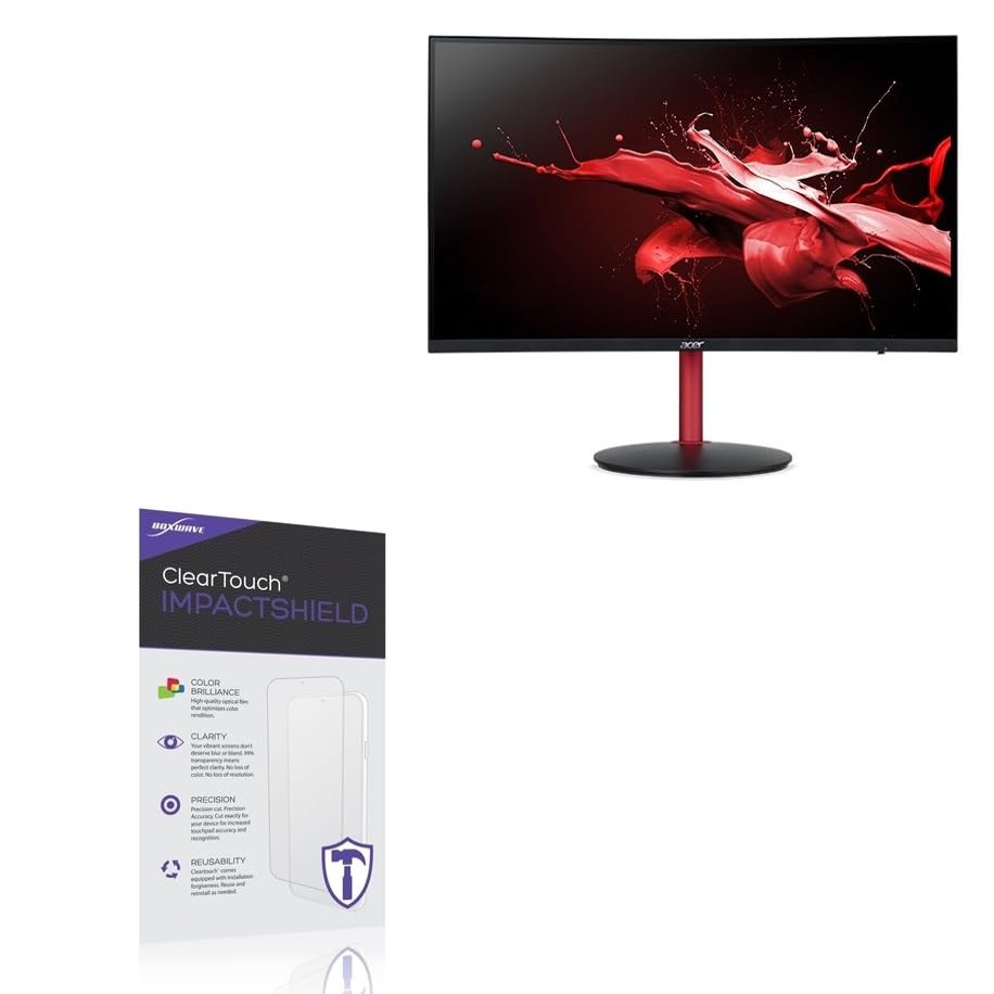 BoxWave Screen Protector Compatible With Acer Nitro XZ2 (XZ272U) - ClearTouch ImpactShield (2-Pack), Impenetrable Screen Protector Flexible Film