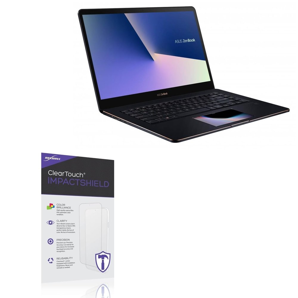 BoxWave Screen Protector Compatible With ASUS ZenBook Pro 15 UX580GD - ClearTouch ImpactShield (2-Pack), Impenetrable Screen Protector Flexible Film