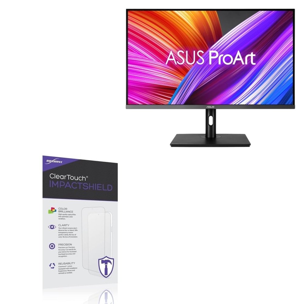 BoxWave Screen Protector Compatible With ASUS ProArt Display (PA32UCR-K) - ClearTouch ImpactShield (2-Pack), Impenetrable Screen Protector Flexible Film