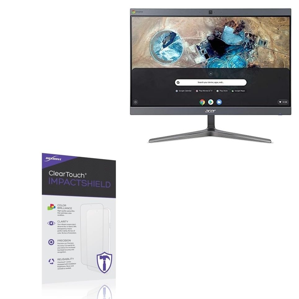 BoxWave Screen Protector Compatible With Acer Chromebase 24I2 (CA24I2) - ClearTouch ImpactShield (2-Pack), Impenetrable Screen Protector Flexible Film