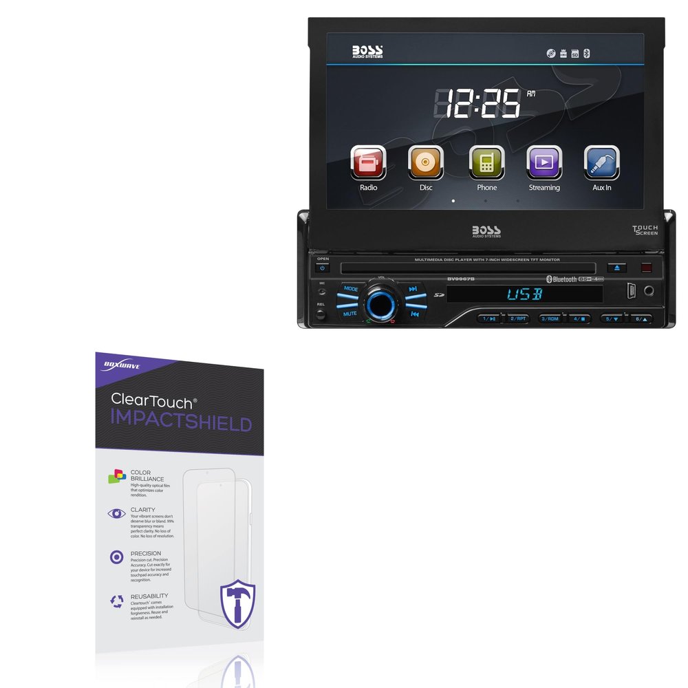 BoxWave Screen Protector Compatible With BOSS Audio BV9979B - ClearTouch ImpactShield (2-Pack), Impenetrable Screen Protector Flexible Film