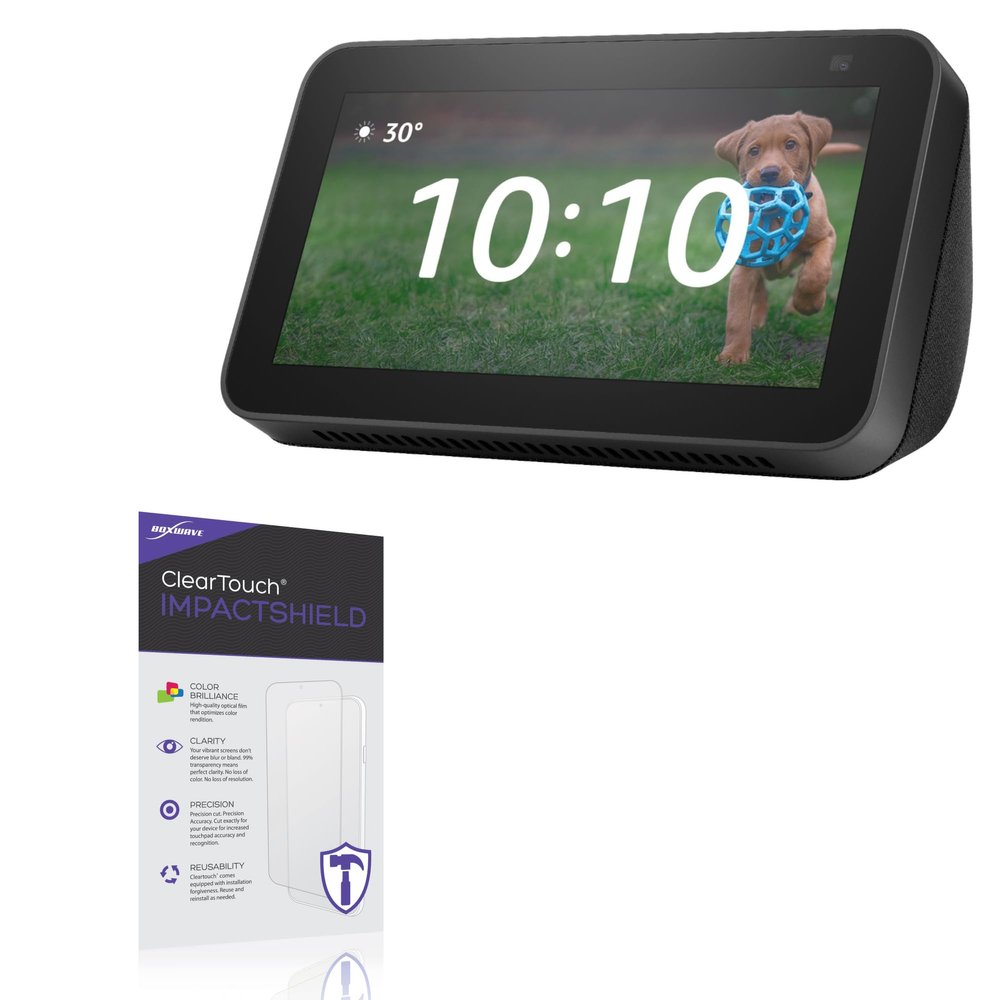 BoxWave Screen Protector Compatible With Amazon Echo Show 5 (2nd Gen 2021) - ClearTouch ImpactShield (2-Pack), Impenetrable Screen Protector Flexible Film