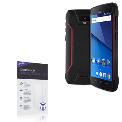 BoxWave Screen Protector Compatible With BLU Tank Xtreme Pro - ClearTouch ImpactShield (2-Pack), Impenetrable Screen Protector Flexible Film