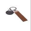 GPS Tracking Device with Leather Keychain Global Positioning GPS Tracker Attachable to Car, Keys, Leather Keyring Kids School Bag Alarming Device iOS only (Black GPS + Brown Keychain) view 1