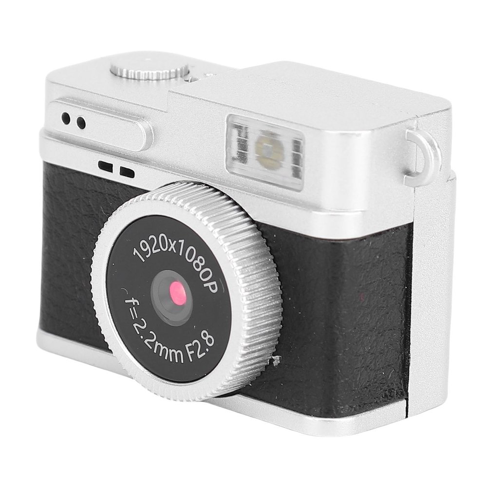 ciciglow Keychain Digital Camera, 2MP 1080P 70 Lens Angle Small Digital Cam Type C Rechargeable Compact Vlog Travel Camara for Teens School Travel (Black)