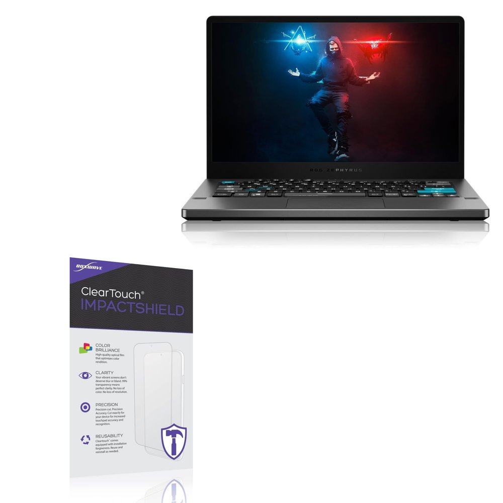 BoxWave Screen Protector Compatible With ASUS ROG Zephyrus G14 AW SE (GA401) - ClearTouch ImpactShield (2-Pack), Impenetrable Screen Protector Flexible Film