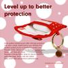 Sonix Quilted Earbud Pouch | Premium Cotton Bag Charm for AirPods, Keychain Storage Case Cover with Carabiner Ring | Red Monchhichi view 4