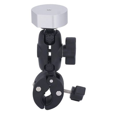 Aramox Satellite Mounting Bracket Adjustable Aluminum Alloy Strong Clamp for Mini Installation in RVs Poles - Durable Adapter Set for Outdoor Enthusiasts (Silver Adapter)