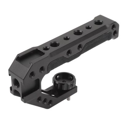 Tbest Camera Cage Top Handle Aluminum Alloy Silicone Video Stabilizing with 1/4 3/8 Inch Screw Holes Cold Shoe Mount for DSLR