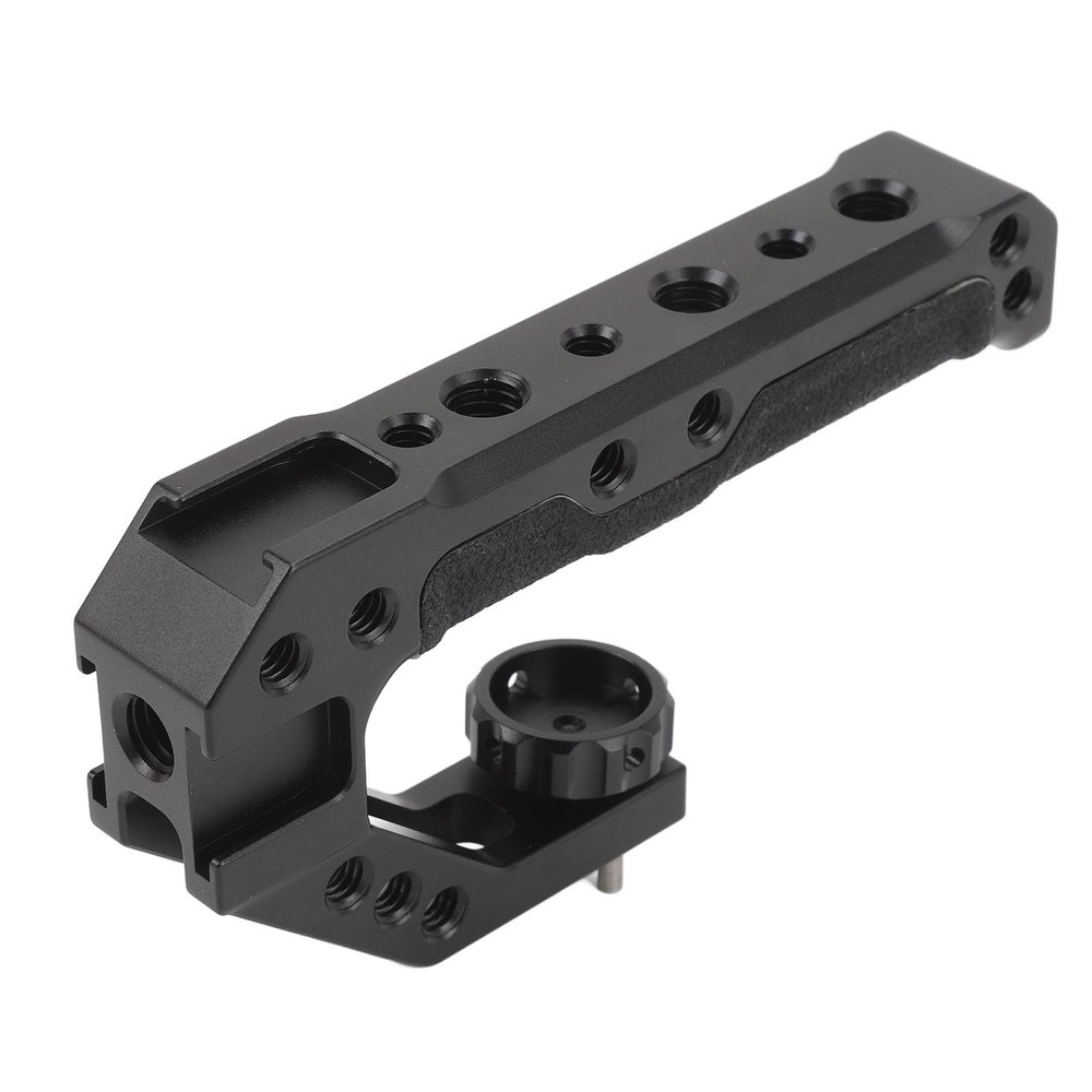 Tbest Camera Cage Top Handle Aluminum Alloy Silicone Video Stabilizing with 1/4 3/8 Inch Screw Holes Cold Shoe Mount for DSLR
