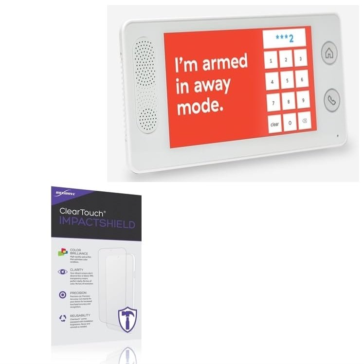 BoxWave Screen Protector Compatible With Cove Touch Alarm Panel - ClearTouch ImpactShield (2-Pack), Impenetrable Screen Protector Flexible Film