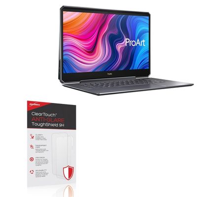 BoxWave Screen Protector Compatible With ASUS ProArt StudioBook One - ClearTouch Anti-Glare ToughShield 9H (2-Pack), Anti-Glare 9H Tough Flexible Film Screen Protector