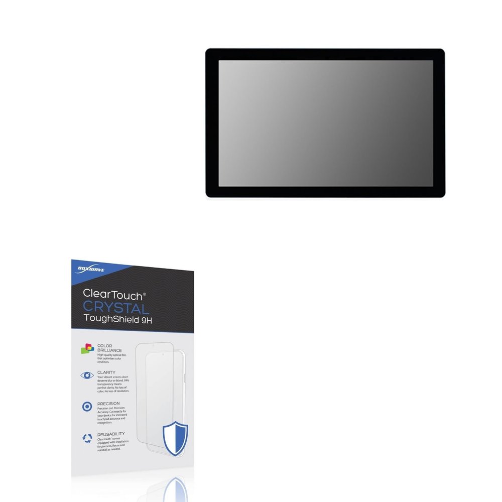 BoxWave Screen Protector Compatible With BSI Computer HPC-156SC-FP1900B - ClearTouch Crystal ToughShield 9H (2-Pack), Clear 9H Tough Flexible Film Screen Protector