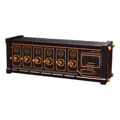6 Port USB Switcher, 6 Port USB Docking Station, 9 USB Convenient Input Ports, Voice Control Function, Data Transmission, Button Switch, for Phones, Tablets, and Gadgets