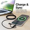 BoxWave Cable Compatible with Korg NTS-2 - AllCharge 3-in-1 Cable - Jet Black view 4
