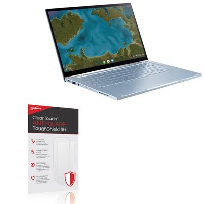 BoxWave Screen Protector Compatible with ASUS Chromebook Flip (C433) - ClearTouch Anti-Glare ToughShield 9H (2-Pack), Anti-Glare 9H Tough Flexible Film Screen Protector