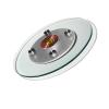 BB01 Stable Tempered Glass Lazy Susan Glass Dining Table Top Turntable Swivel Plate Silver Base, Silver Base F.U, Gold Base, Gold Base F.U(Gold Base,100CM) view 4