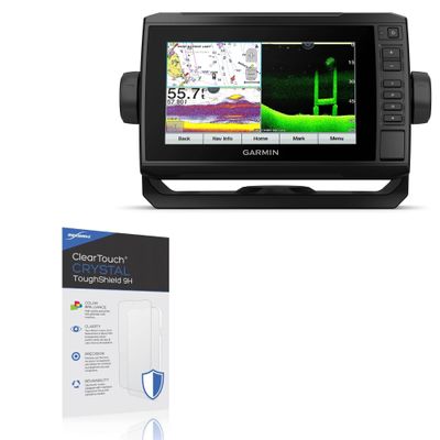 BoxWave Screen Protector Compatible With Garmin echoMAP UHD 62cv - ClearTouch Crystal ToughShield 9H (2-Pack), Clear 9H Tough Flexible Film Screen Protector