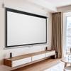60 72 84 inch Manual Pull Down HD Projector Screen, Wall Ceiling Mounted Movie Screen with Auto-Locking for Home Theater Outdoor Indoor(72"(4:3)) view 2
