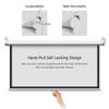 60 72 84 inch Manual Pull Down HD Projector Screen, Wall Ceiling Mounted Movie Screen with Auto-Locking for Home Theater Outdoor Indoor(72"(4:3)) view 3