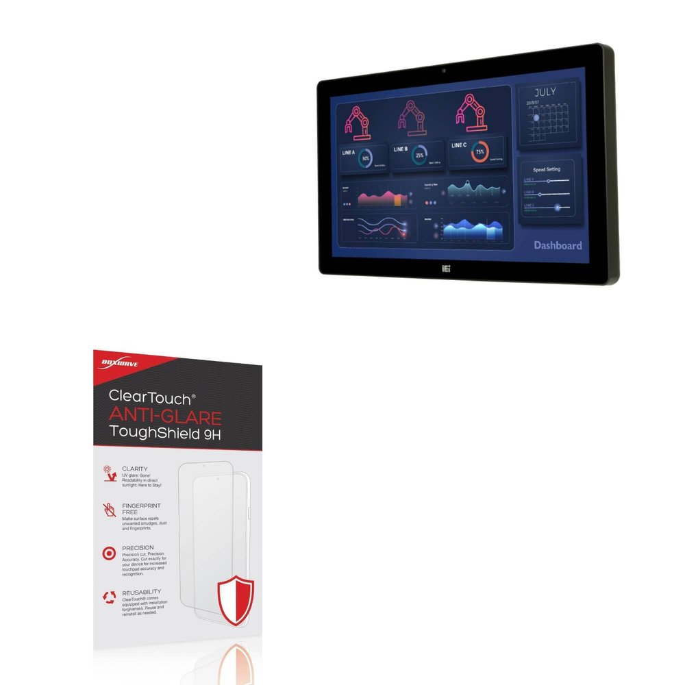 BoxWave Screen Protector Compatible With BSI Computer AFL3-W19A-AL - ClearTouch Anti-Glare ToughShield 9H (2-Pack), Anti-Glare 9H Tough Flexible Film Screen Protector