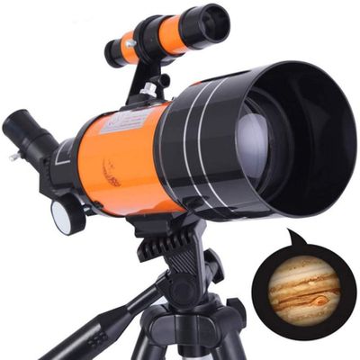 Telescope for Kids Adults Astronomy Beginners 70mm Refractor Telescopes,70mm Aperture 400mm AZ Mount, with Adjustable Tr