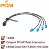 4 in 1 TE MATEnet A Code to 4 Port Z Code Automotive Ethernet Harness 1Gbps 100/1000BASE-T1 Shielded Female to Female Car Ethernet Wire 2394102-1 to 2302510-9 for ADAS, Telematics (0.5M/1.64FT) view 2