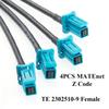 4 in 1 TE MATEnet A Code to 4 Port Z Code Automotive Ethernet Harness 1Gbps 100/1000BASE-T1 Shielded Female to Female Car Ethernet Wire 2394102-1 to 2302510-9 for ADAS, Telematics (0.5M/1.64FT) view 3