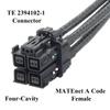 4 in 1 TE MATEnet A Code to 4 Port Z Code Automotive Ethernet Harness 1Gbps 100/1000BASE-T1 Shielded Female to Female Car Ethernet Wire 2394102-1 to 2302510-9 for ADAS, Telematics (0.5M/1.64FT) view 4