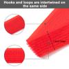 1" x32Ft Hook and Loop Straps with 50 Metal Buckles, Adjustable Fastening Cable Straps, Free Cut Length, Reusable Nylon Cable Ties for Organizer or Storage, Red view 4