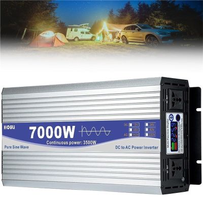 12000W Pure Sine Wave Inverter - 12V/24V/48V/60V/72V DC to AC 110V/230V Low Frequency Solar Power Inverter with Display for Home Use, High Efficiency Grid Split Phase