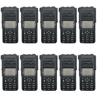 Amazingxiax 10Pack XPR7550E Housing Case Front Cover Repair Kit with Speaker LCD Display Mainboard Compatible for XPR7550E