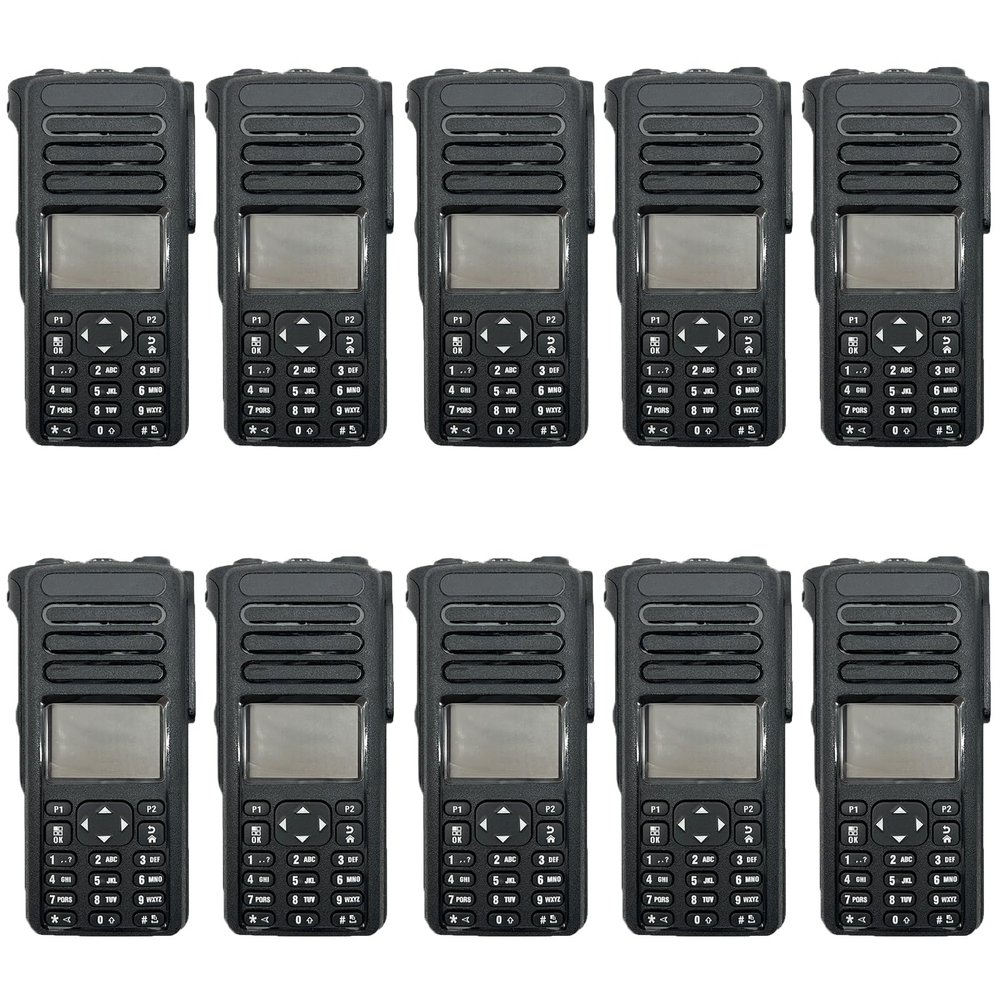 Amazingxiax 10Pack XPR7550E Housing Case Front Cover Repair Kit with Speaker LCD Display Mainboard Compatible for XPR7550E