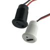 1PCS 2-Pin Female Socket Waterproof Connector USB Type-C Chassis Connector Locking Outer Threads with Led Light (White) view 2