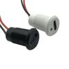 1PCS 2-Pin Female Socket Waterproof Connector USB Type-C Chassis Connector Locking Outer Threads with Led Light (White) view 3