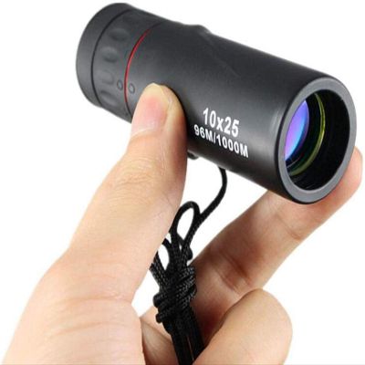 10x25 HD Monocular Professional Telescope daul Focus Green Film Pocket Spyglass Tourism Scope