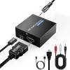 192KHz ARC Audio Extractor, HDMI ARC to Toslink/Optical+3.5mm AUX Output, HDMI to Optical Audio Adapter with 3.5mm RCA Cable, ARC to RCA Audio Converter for TV Amplifier Speaker/Soundbar/Headset view 1