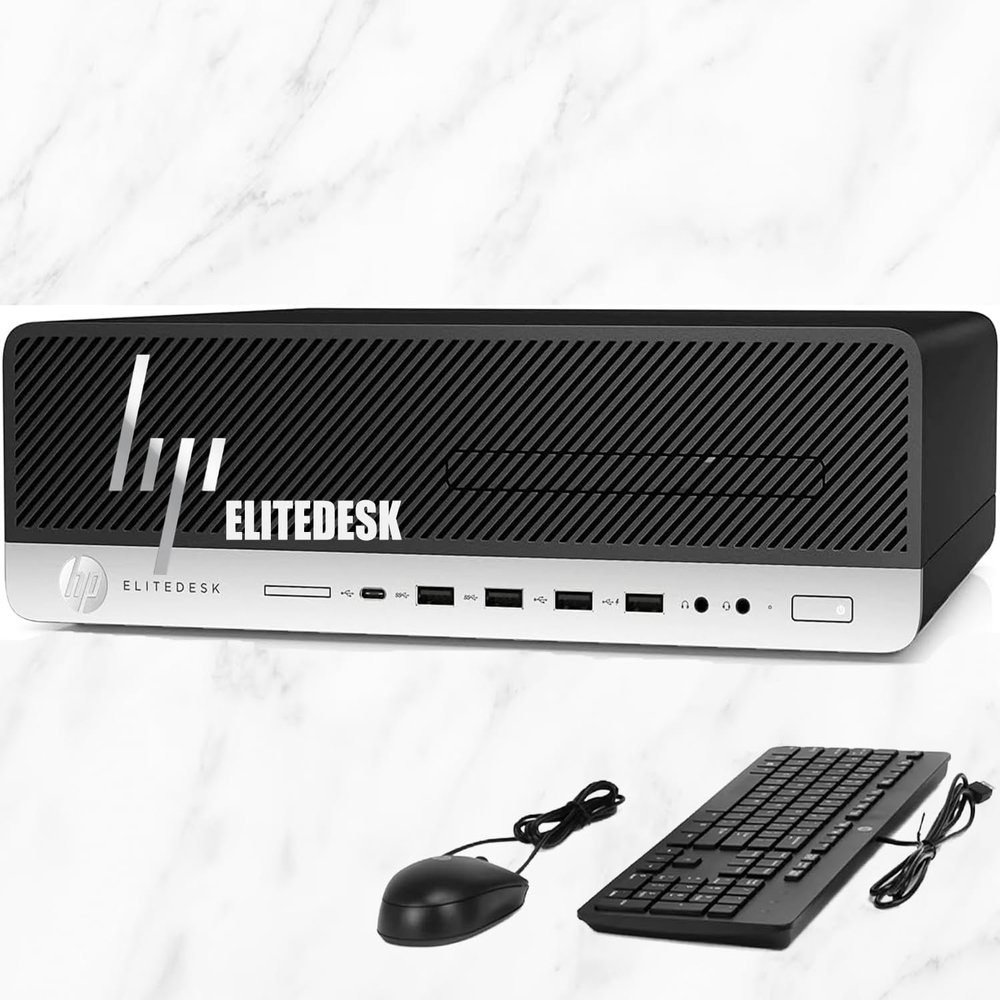 HP EliteDesk 800 G5 Small Form Factor PC | Intel Core i5-9500, 9th Gen 6-Core Processor (Up to 4.4 GHz with Turbo Boost) | 16GB RAM, 512GB SSD | Windows 11 | WiFi 6 | Mouse and Keyboard