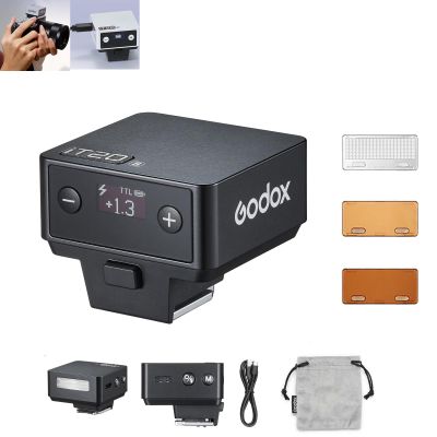 Godox IT20 S IT20S Mini Camera Flash for Sony, TTL Godox Flash,700+ Full Power,1.5s Recycle Time,USB-C Charging, with Magnetic Diffuser & Filter -Black