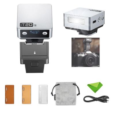 Godox IT20 S IT20S Mini Camera Flash for Sony, TTL Godox Flash,700+ Full Power,1.5s Recycle Time,USB-C Charging, with Magnetic Diffuser & Filter -Silver