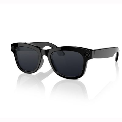 Yihou Smart Glasses for Men AI Smart Glasses with 26 Languages Clear Headphone with Speaker Wide-Angle Camera Touch Control Wireless Music Calls Black Lens