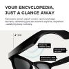 Yihou Smart Glasses for Men AI Smart Glasses with 26 Languages Clear Headphone with Speaker Wide-Angle Camera Touch Control Wireless Music Calls Black Lens view 4