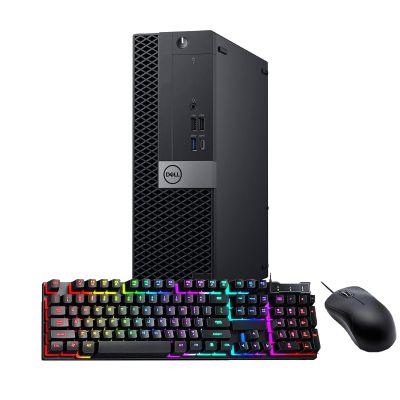 Dell Optiplex 7070 SFF Desktop PC, Core i7-9700, 16GB DDR4, 512GB SSD, USB WiFi, USB BT, Keyboard & Mouse, Windows 11 Pro (Renewed)